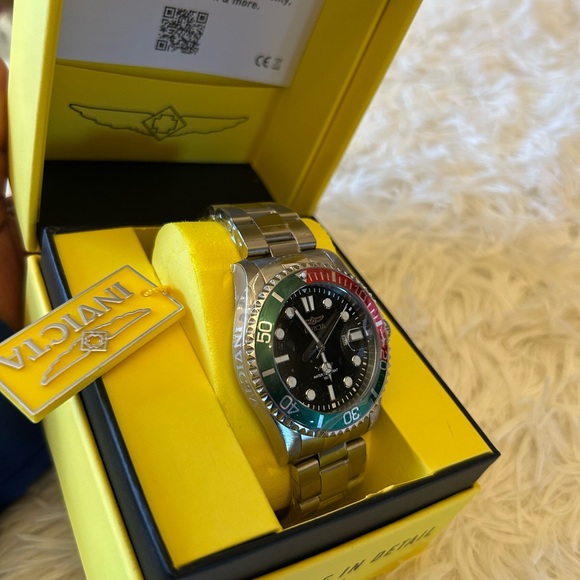 Invicta Silver Watch with Red and Green Accents - Picture 10 of 13